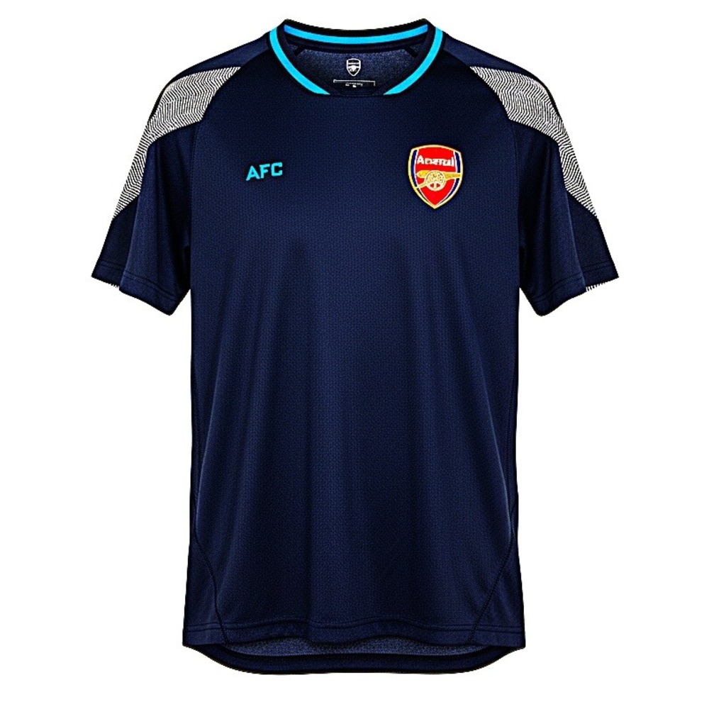 Arsenal Football Club Training Top Jersey Navy Blue Cyan Men's Size L‎ Large